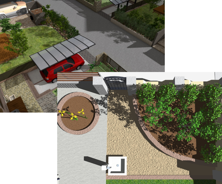 3Dパース　完成予想図　写真