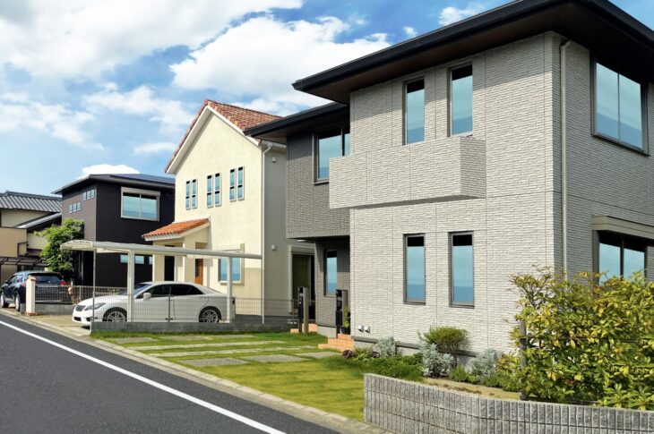 群馬県の分譲地で隣家から視線が抜ける庭 目隠しフェンスの検討例 ガーデンラボ